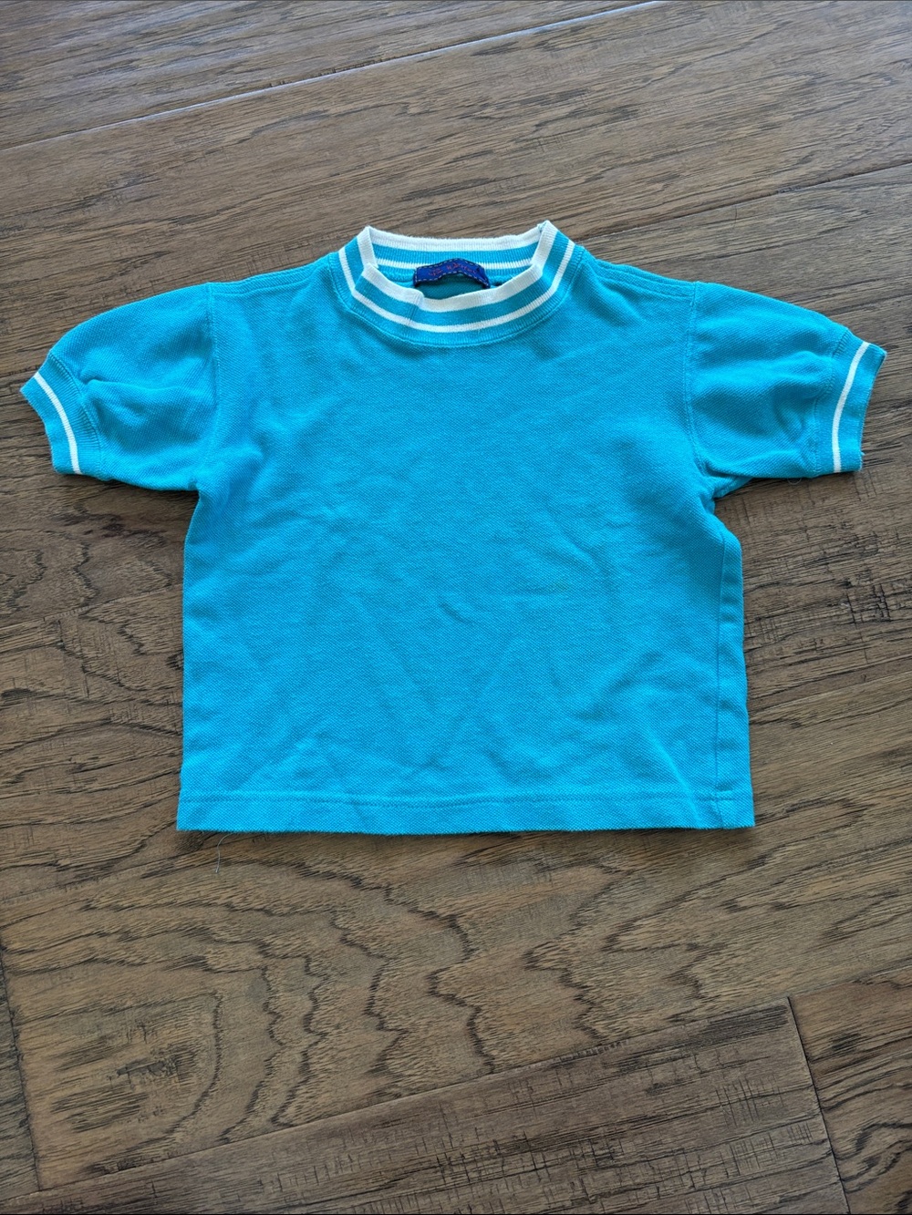 Vintage 80/90s Kids' Blue Short Sleeve Sweatshirt Ringer Top